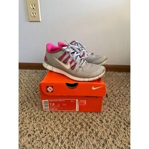 Nike Women's Free 5.0+ Gray & Pink Size‎ 7.5